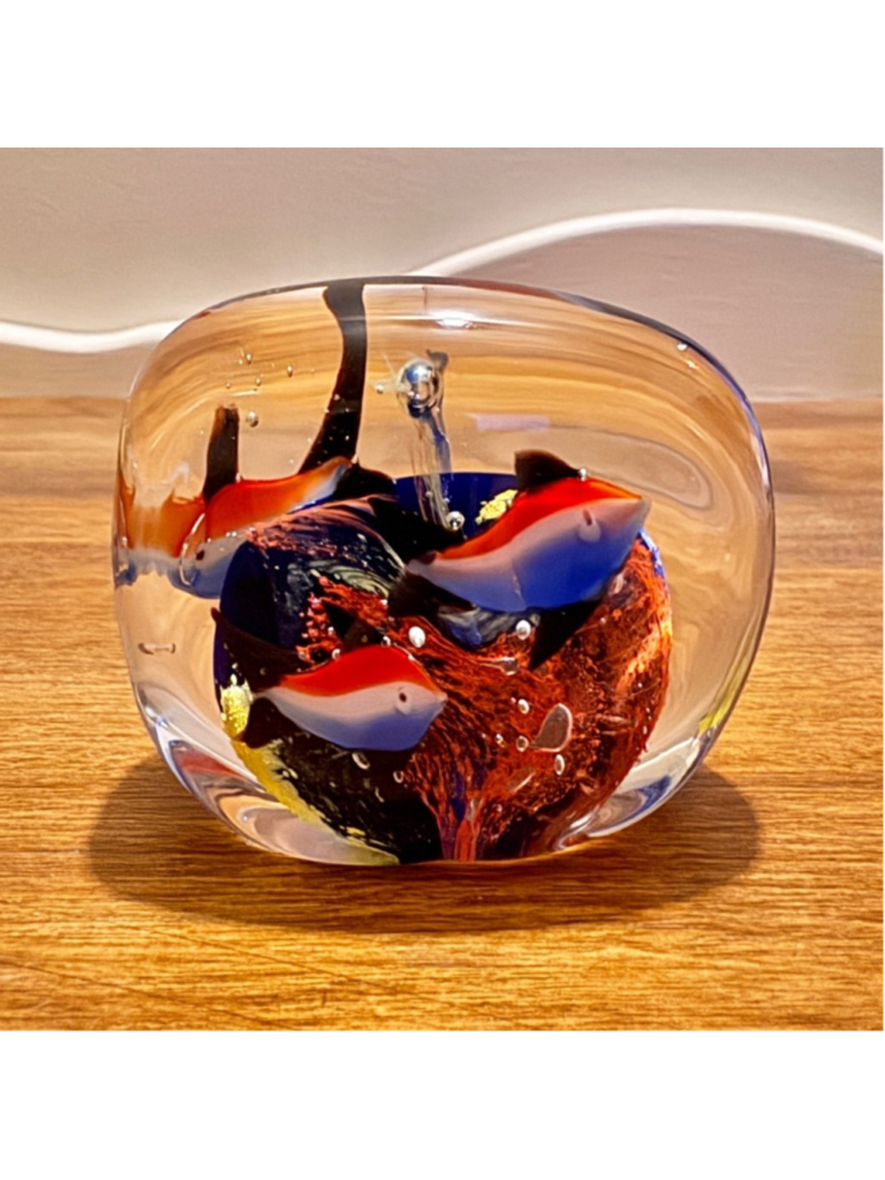 5. Vintage (1960) Art Glass Fish Aquarium